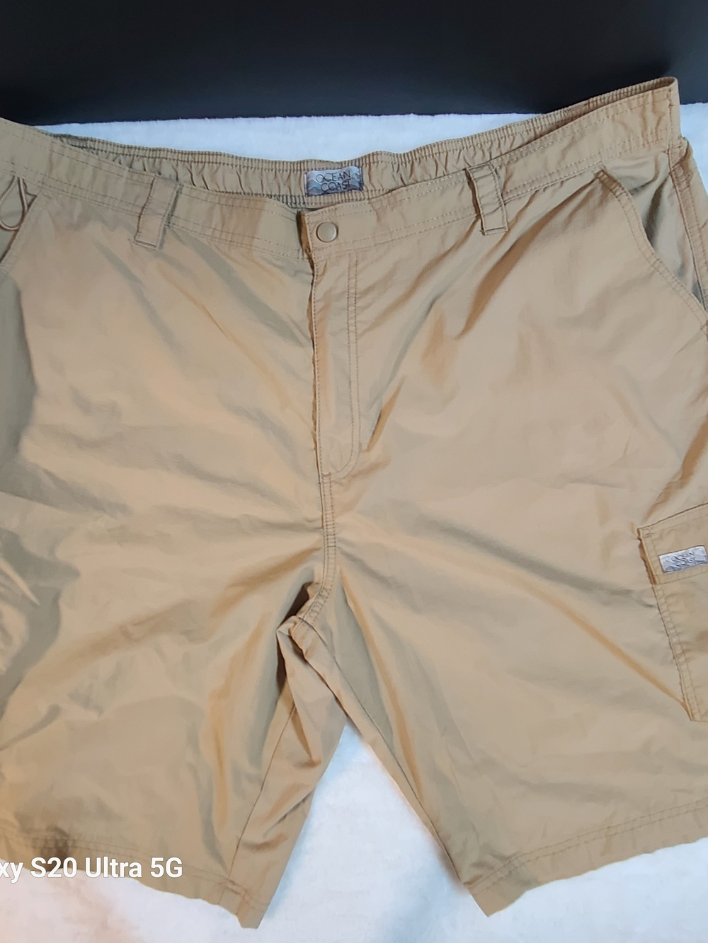 Men's OCEAN COAST Light Tan Cargo Shorts with Pocket